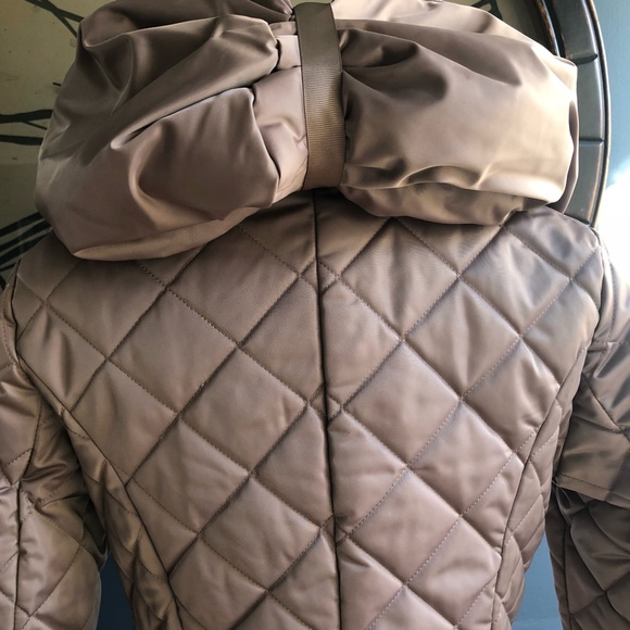 Tahari Down Diamond-quilted Puffer Coat - Picture 4 of 9